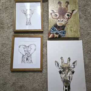 Giraffe/Animals Nursey Wall Art